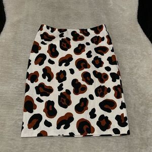 Talbots Animal Cow Print Straight Pencil‎ Skirt Size 2